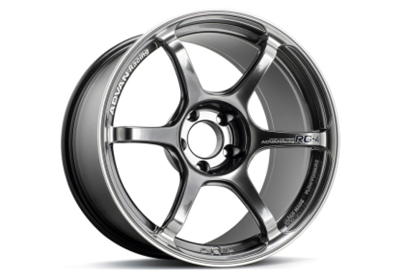 Advan RG-4 18x9.5 +38 5x120 Racing Hyper Black and Ring Wheel