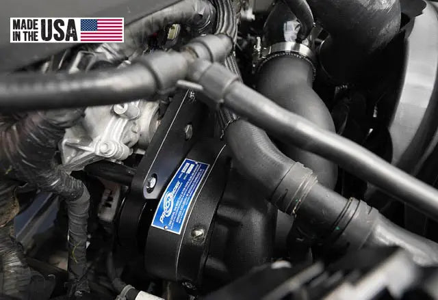 ProCharger installation in 2016–2024 Camaro 3.6L V6; manufacturer reference image, finish shown may differ from selected configuration