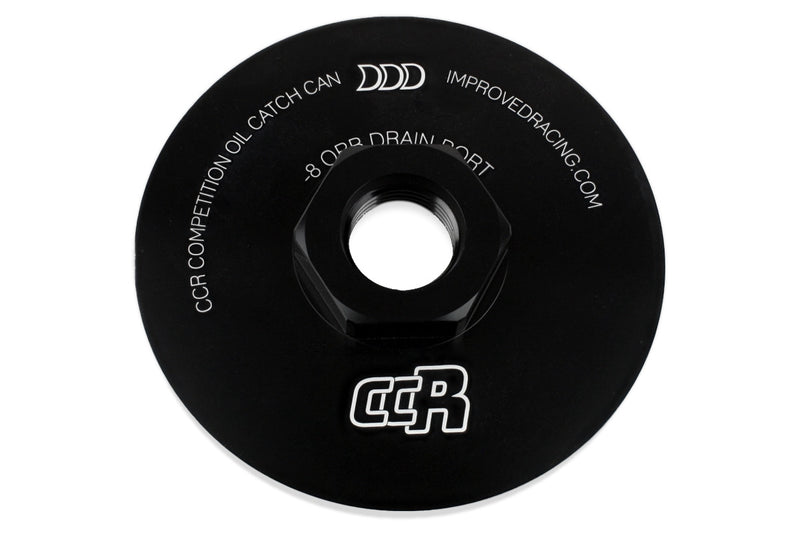 Improved Racing CCR Oil Catch Can Replacement Bottom Cap with -8 ORB Drain Port