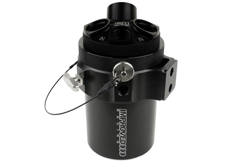 Improved Racing CCRZ Competition Recirculated High-Flow Oil Catch Can, 0.5 Liter (0.5 Qt)
