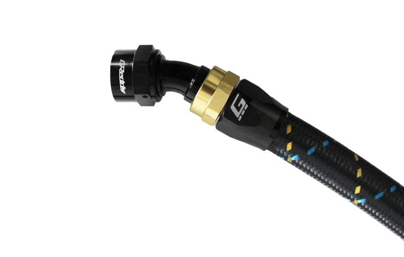 GReddy AN08 30 DEGREE HOSE END SWIVEL BLACK/GOLD ANODIZED