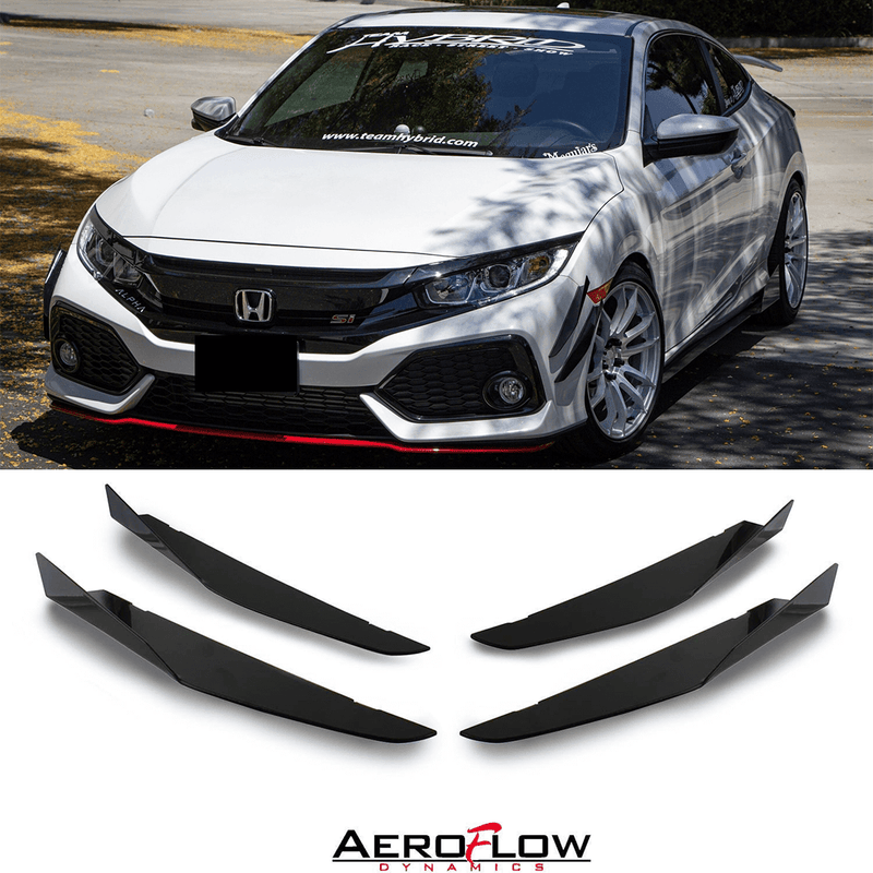 2017-2021 Honda Civic V2 Canards (Hatchback, Si Coupe, Si Sedan)