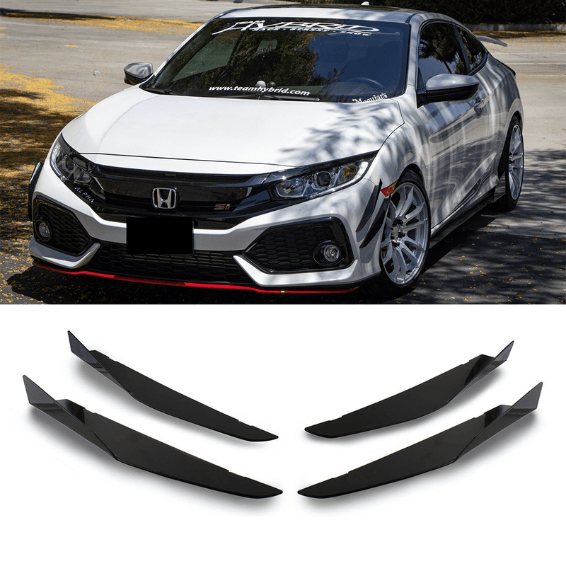 2017-2021 Honda Civic V2 Canards (Hatchback, Si Coupe, Si Sedan)