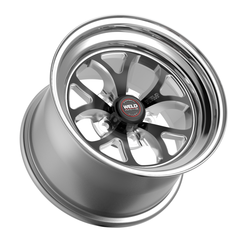 Weld S76 15x4 / 5x120 / 2.5 BS / 3.18 HB - Black Center - Polished Shell - Non-BL Wheel