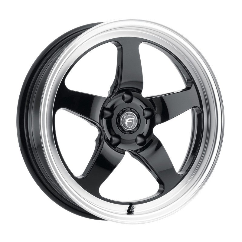 Forgestar D5 18x10 / 5x120.65 BP / ET+25 / 6.5in BS Gloss Black Machined Wheel