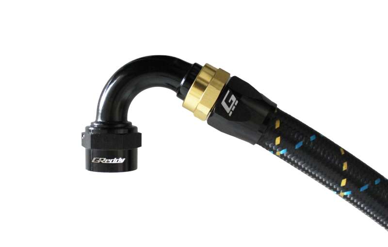GReddy AN08 120 DEGREE HOSE END SWIVEL BLACK/GOLD ANODIZED