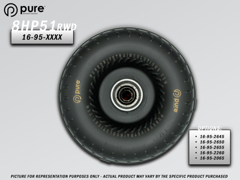Pure Drivetrain 8HP51 High Performance Billet Race Torque Converter - 26/45 Stator - RWD