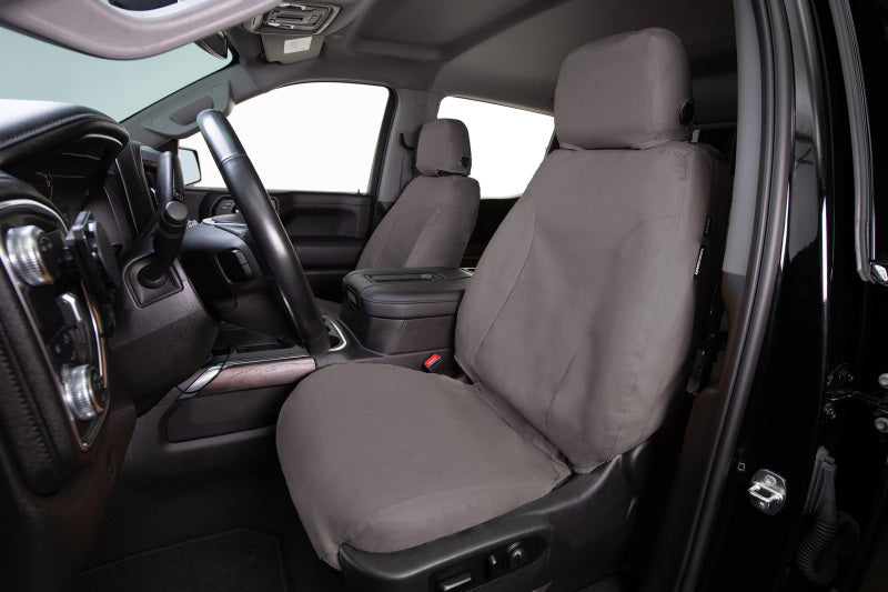 Covercraft 19-26 Mercedes-Benz Sprinter Polycotton SeatSaver Custom Front Row Seat Covers-Misty Grey