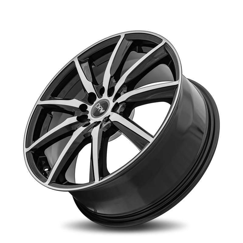DRW Wheels D18 18x7.5 5x108/114.3 40 73.1 Gloss Black Machine Face
