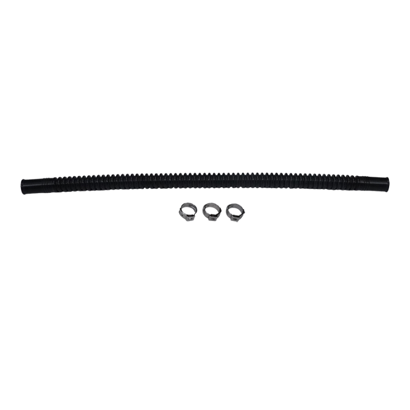 DeatschWerks Convoluted Tubing 300mm Length x 10mm ID Side 1 x 10mm ID Side 2 - Black