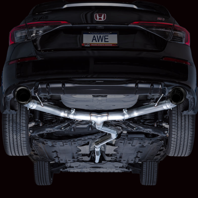 AWE Tuning 22+ Honda Civic Si/Acura Integra Track Edition Cat-Back Exhaust - Dual Diamond Black Tips