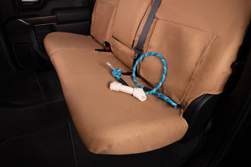 Covercraft 14-23 Ford Transit Polycotton SeatSaver Custom Front Row Seat Covers-Tan