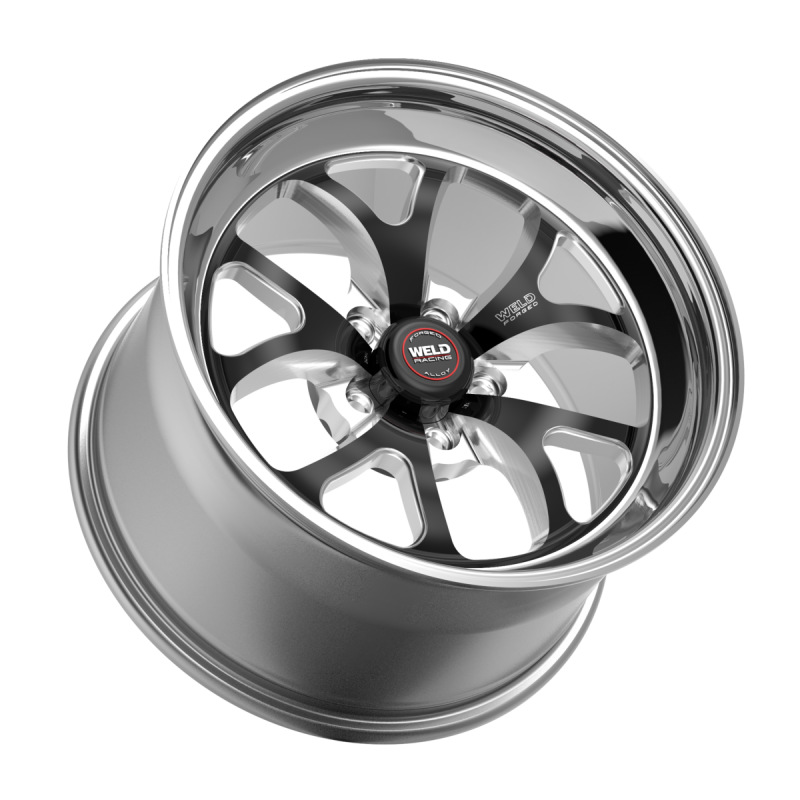 Weld S76 Beadlock 17x11/5x4.75/4.5 BS/3.18 HB - Black Center - Polished Shell - Black SBL MT Wheel