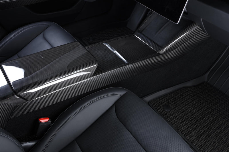 Dry Carbon Fiber Armrest Cover for Tesla Model 3 Highland (Gloss)