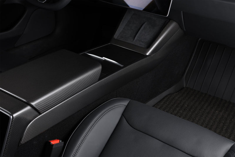 Dry Carbon Fiber Armrest Cover for Tesla Model 3 Highland (Matte)