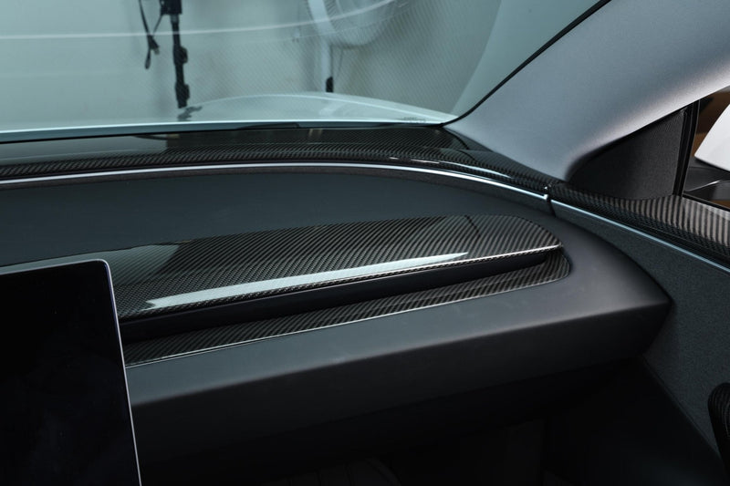 Dry Carbon Fiber Dash Cover Replacement for Tesla Model 3 Highland (Gloss)
