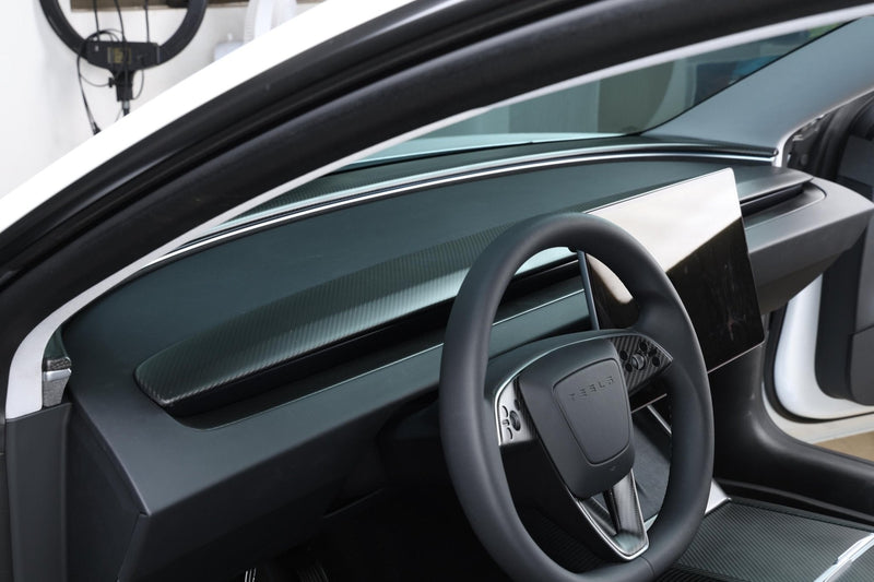 Dry Carbon Fiber Dash Cover Replacement for Tesla Model 3 Highland (Matte)