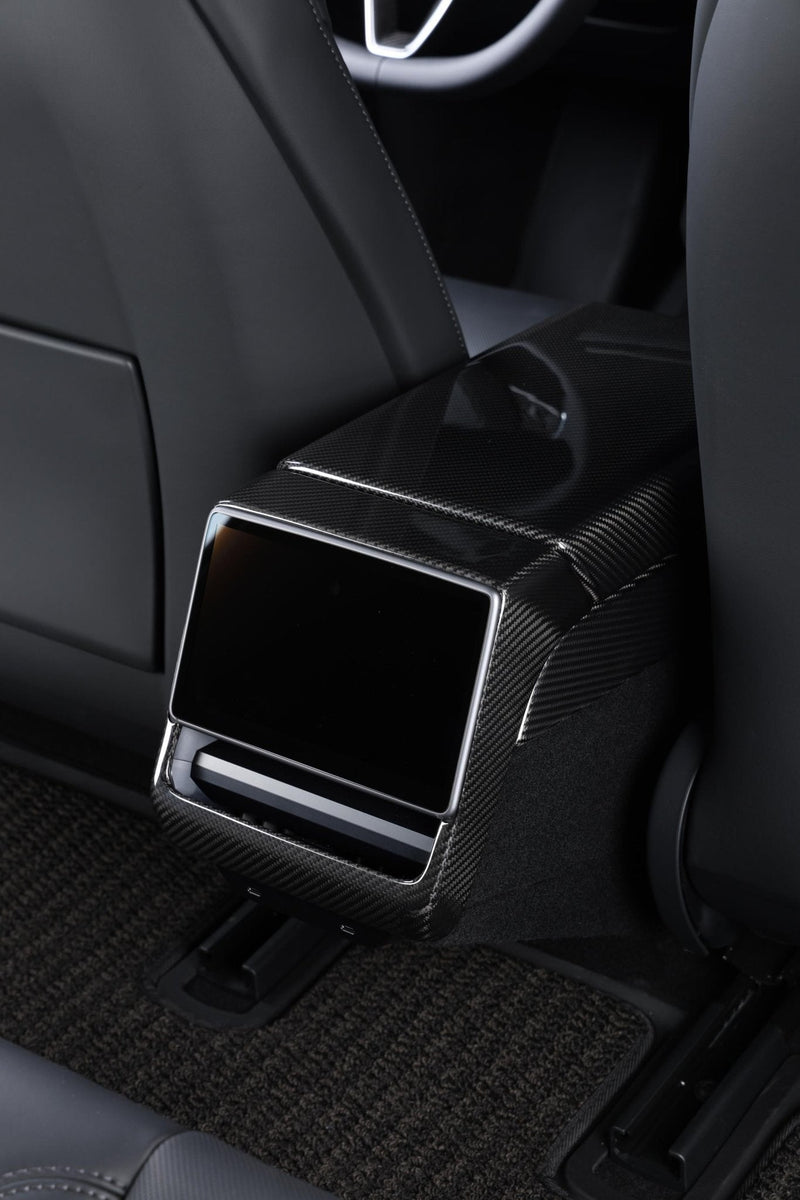 Dry Carbon Fiber Rear Display Frame for Tesla Model 3 Highland (Gloss)