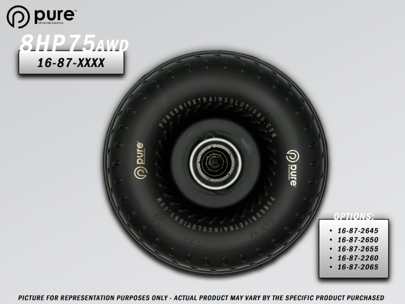 Pure Drivetrain 8HP75 High Performance Billet Race Torque Converter - 22/60 Stator - AWD