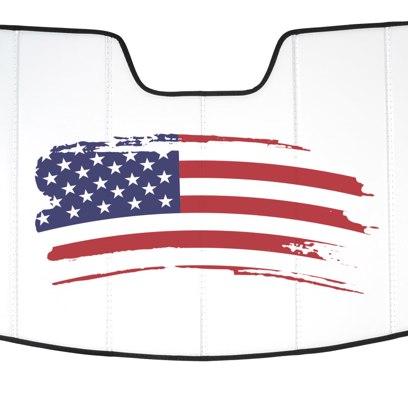Covercraft 25-26 Mercedes-Benz Sprinter American Flag UVS100 Premier Custom Sunscreen-Centered Logo
