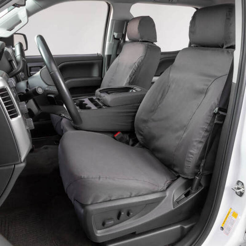 Covercraft 15-24 Ford Edge Polycotton SeatSaver Custom Front Row Seat Covers - Grey