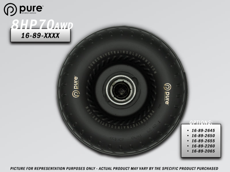 Pure Drivetrain 8HP70 High Performance Billet Race Torque Converter - 26/45 Stator - AWD