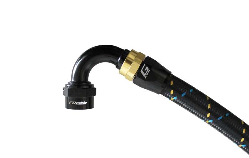 GReddy AN06 120 DEGREE HOSE END SWIVEL BLACK/GOLD ANODIZED