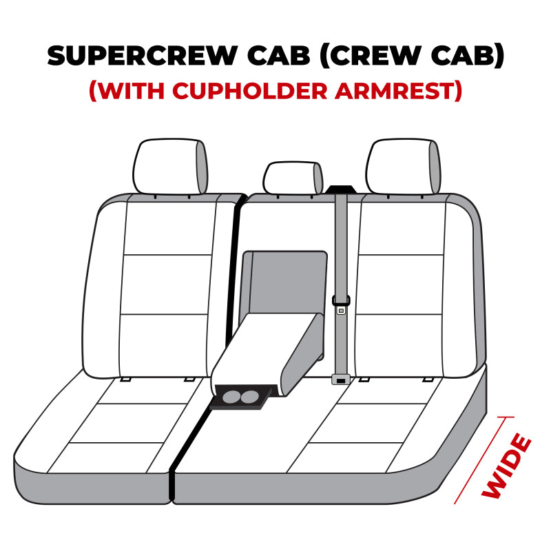Covercraft 19-20 Ford F-250 Polycotton SeatSaver Custom Second Row Seat Covers - Grey