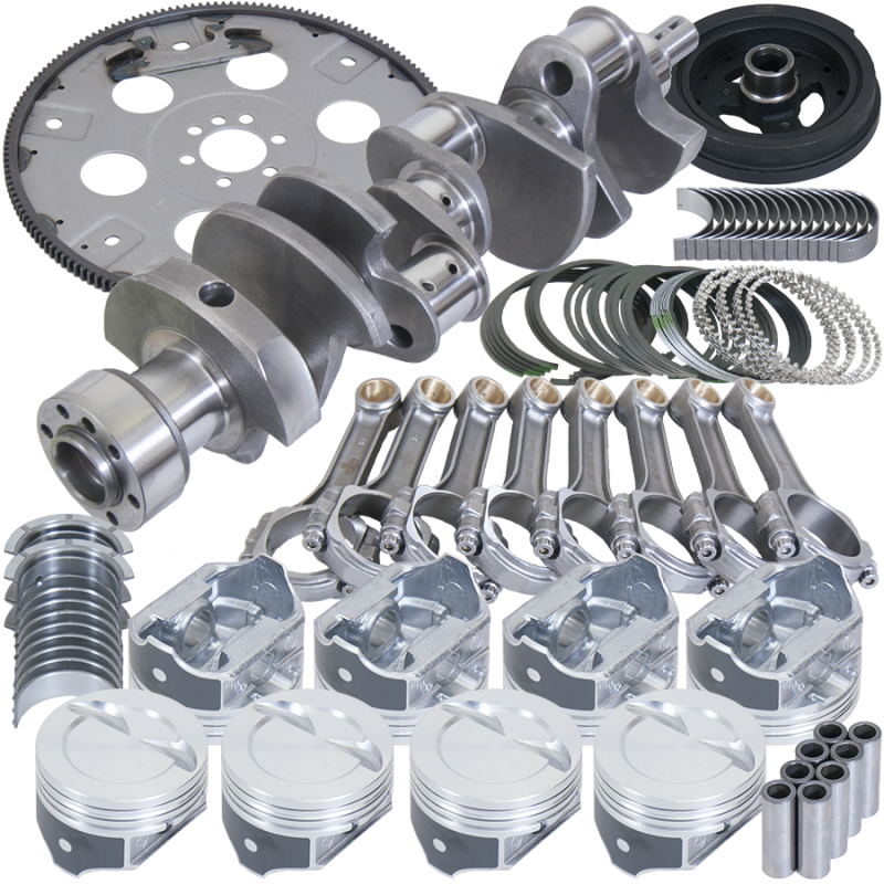 Eagle Chevy 350 1Pc 3.750in Crank 5.700in I-Beam Rods 4.040in Pistons 168 Tooth FP Balanced Assembly