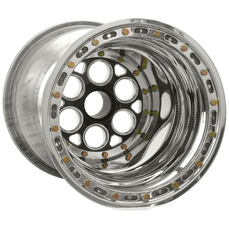 Weld Magnum Sprint 15x15 / 42-Spline / 7 BS - Black Center - Polished Shell - DBL Knurled Wheel