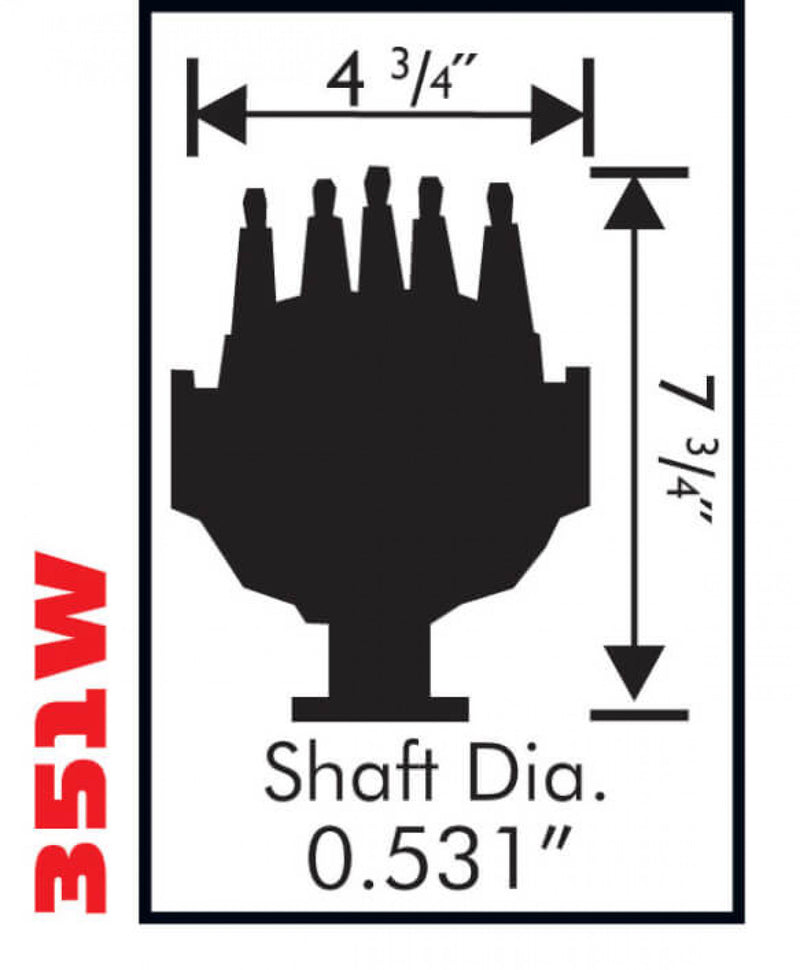 Pro-Billet Cam Sync Distributor, Ford 351W, Steel gear