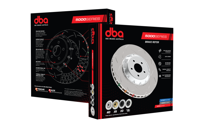 DBA 13-17 SRT Viper Except TA Package Rear 5000 Series Drilled & Slotted Ring