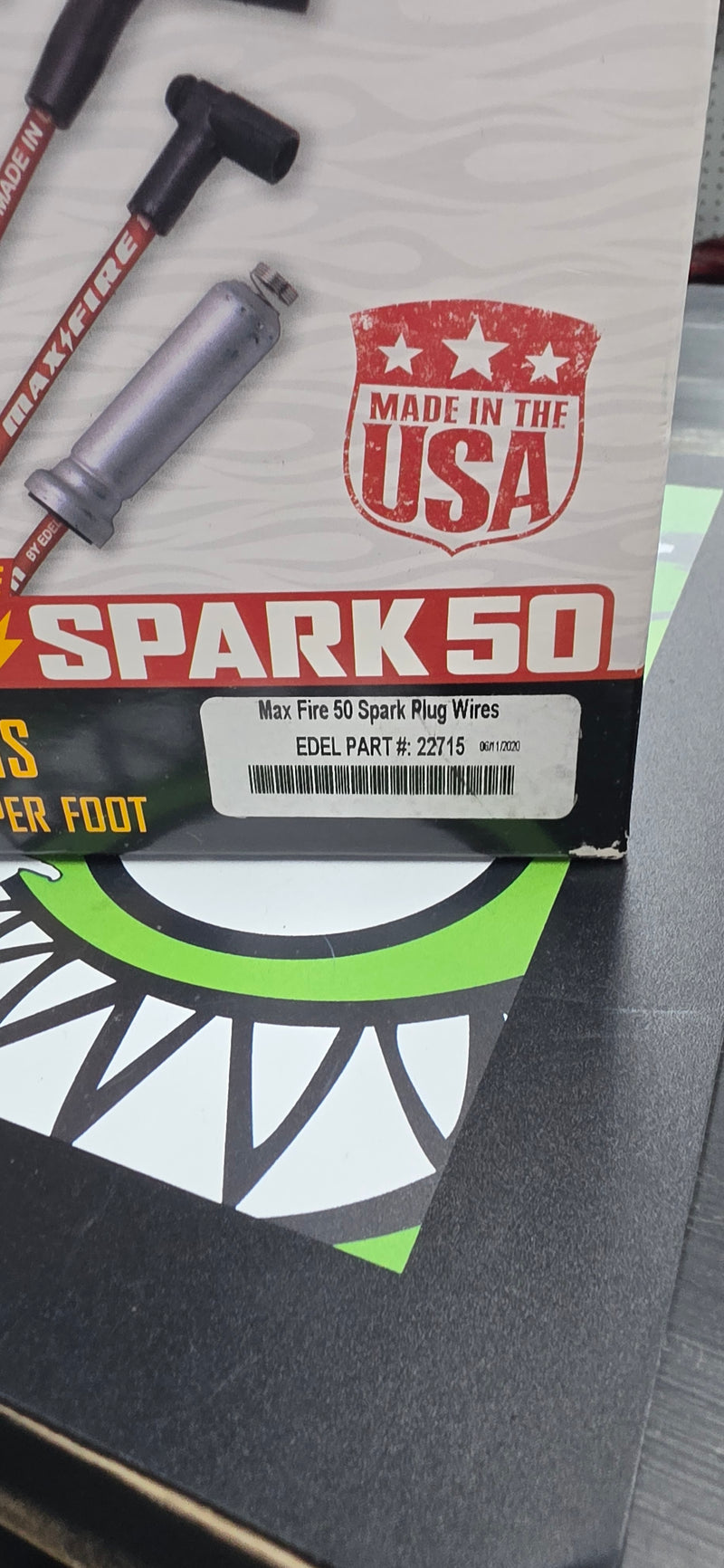 Edelbrock 22715 Max-Fire Ultra-Spark 50 spark plug wire set new old stock box
