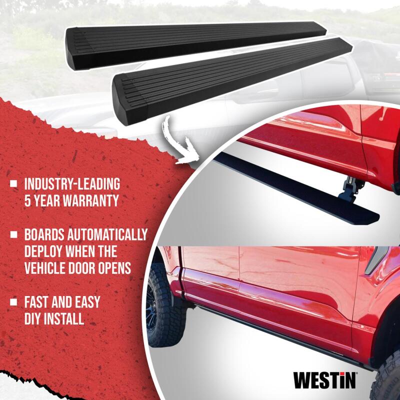 Westin 07-18 Chevrolet Silverado Crew Cab Pro-e Electric Running Boards - Textured Black