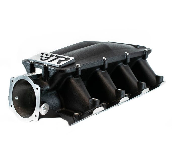 BTR Equalizer black intake reference image; choose port design and finish, FRK-01 rail kit included
