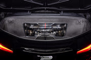 Eventuri C8 Z06 carbon intake installed under clear trunk panel