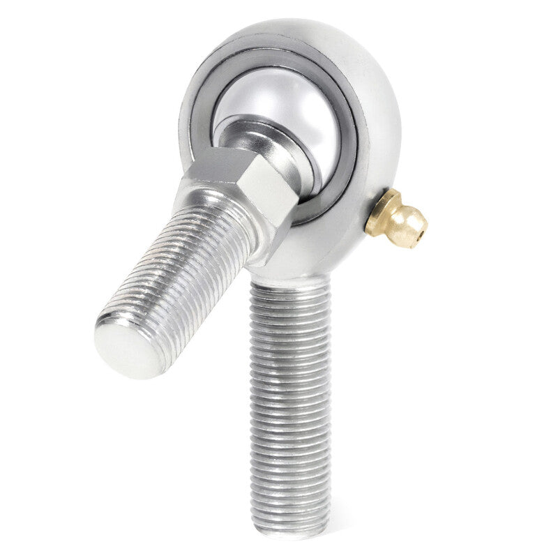 QA1 K Series 3-Pc Rod End - Male/Left Hand - .625in Bore x 5/8-18 w/Stud & Zerk - Carbon Steel