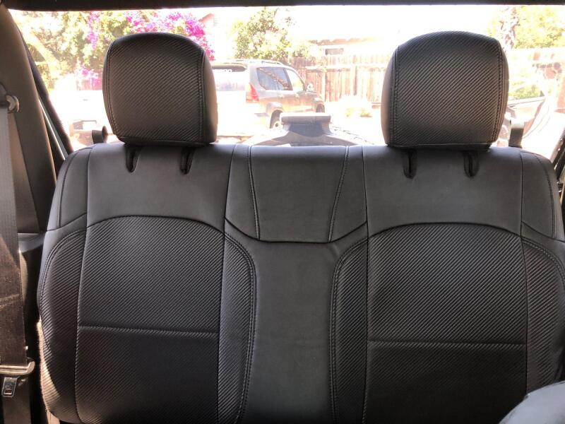 PRP Jeep Wrangler JL Rear Bench Covers - 2 door - Black/Green