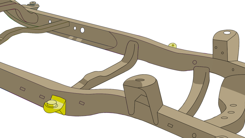 Rustbuster 2000-2006 Toyota Tundra Access Cab 6.5Ft Bed Front Body Mount Right Side