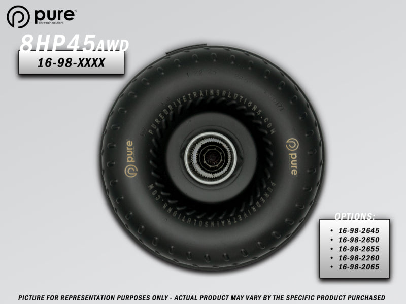 Pure Drivetrain 8HP45 High Performance Billet Race Torque Converter - 26/50 Stator - AWD