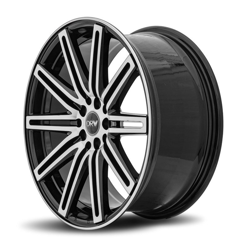 DRW Wheels D13 18x8 5x100/114.3 40 73.1 Gloss Black Machine Face