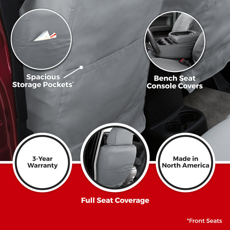 Covercraft 16-26 Mercedes-Benz Sprinter Endura Waterproof SeatSaver Custom Frt Row Seat Covers-Grey