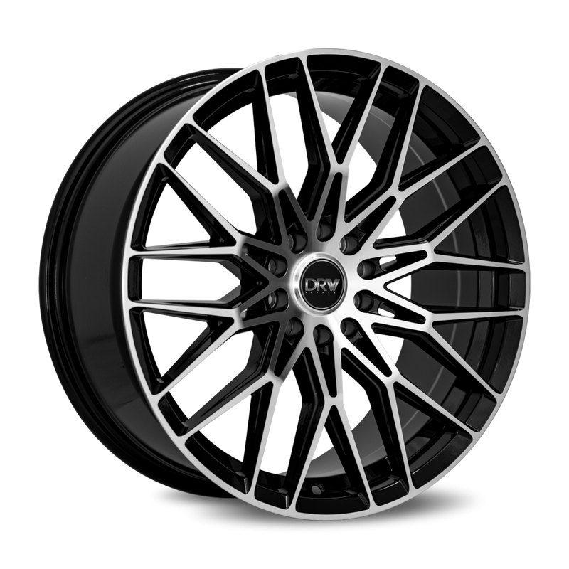 DRW Wheels D21 18x8 5x112/114.3 38 73.1 Gloss Black Machine Face