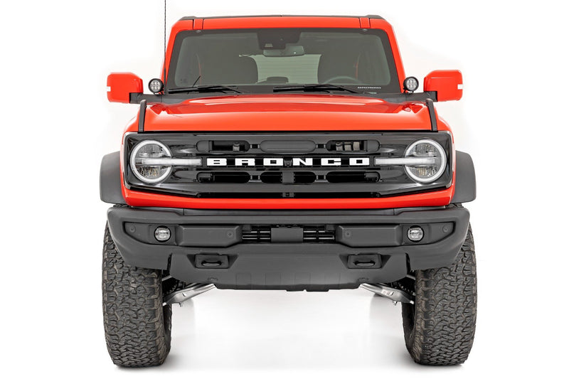 LED Light Kit | Ditch Mount | 3.5" Black Round Pair | Amber DRL | Ford Bronco (21-26)