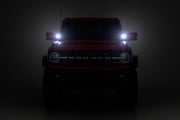 LED Light Kit | Ditch Mount | 3.5" Black Round Pair | Amber DRL | Ford Bronco (21-26)