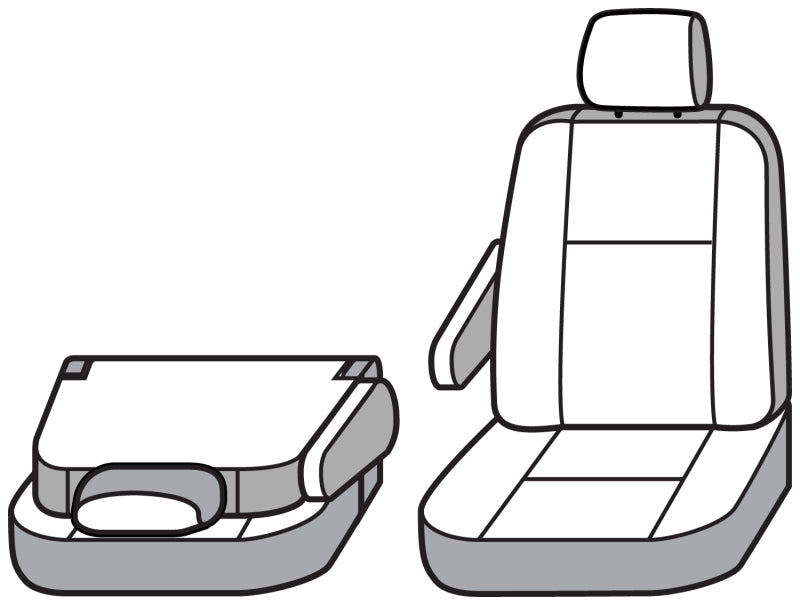 Covercraft 14-23 Ford Transit Endura Waterproof SeatSaver Front Row Seat Covers-Taupe