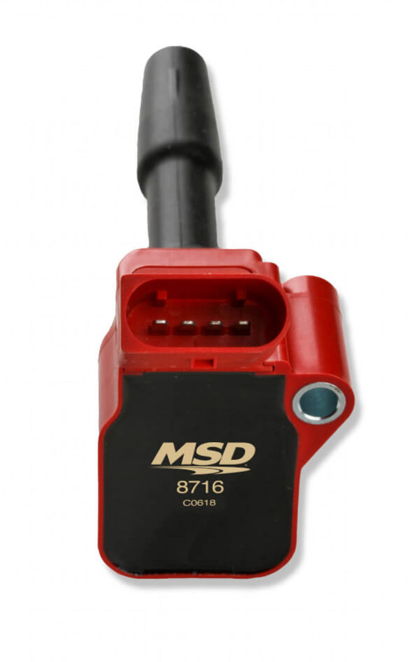 MSD Ignition Coil - Blaster Series - VW / Audi 1.8L/2.0L Engines - Red - 4-Pack