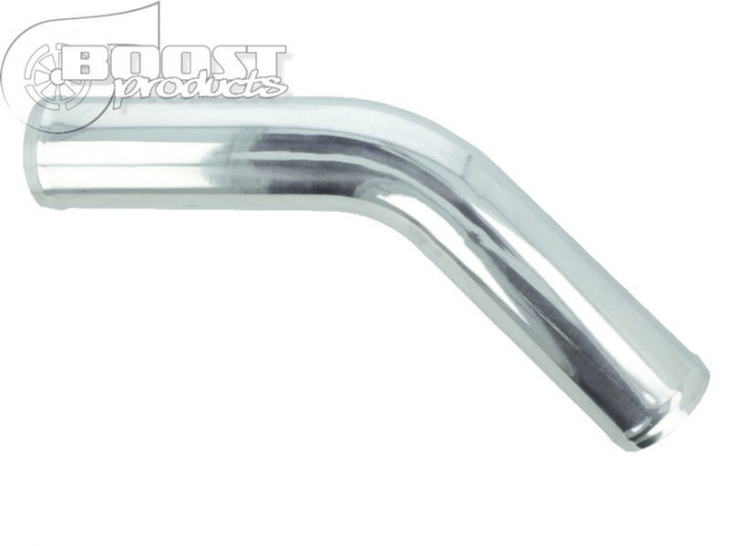 BOOST Products Aluminum Elbow 45 Degrees with 2-1/2" (64mm) OD, Mandrel Bent, Polished