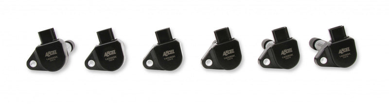 ACCEL Ignition Coil - Honda and Acura 3.0, 3.2, 3.5L, 6-cylinder, Black, 6-Pack