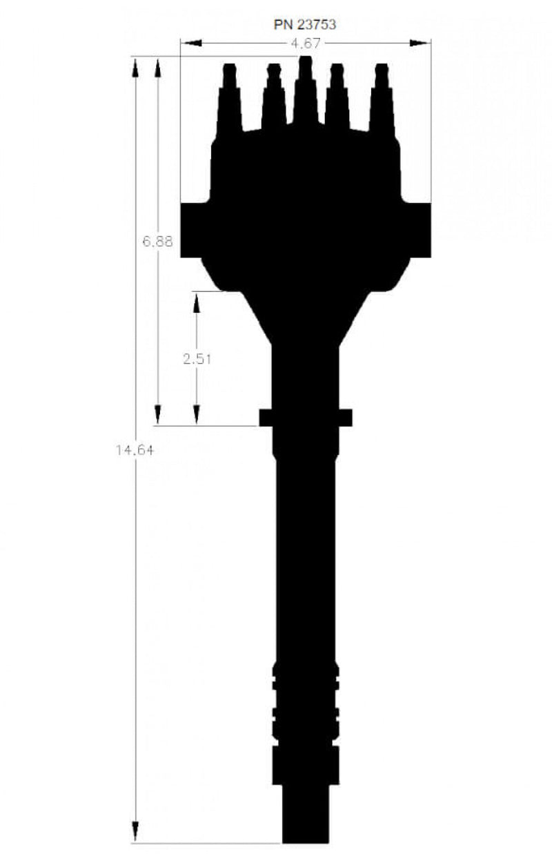 Black Chevy Small / Big Block Dual Sync Distributor